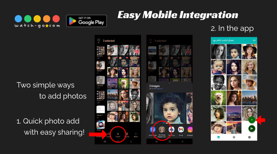 Ajouter des photos depuis l'application compagnon