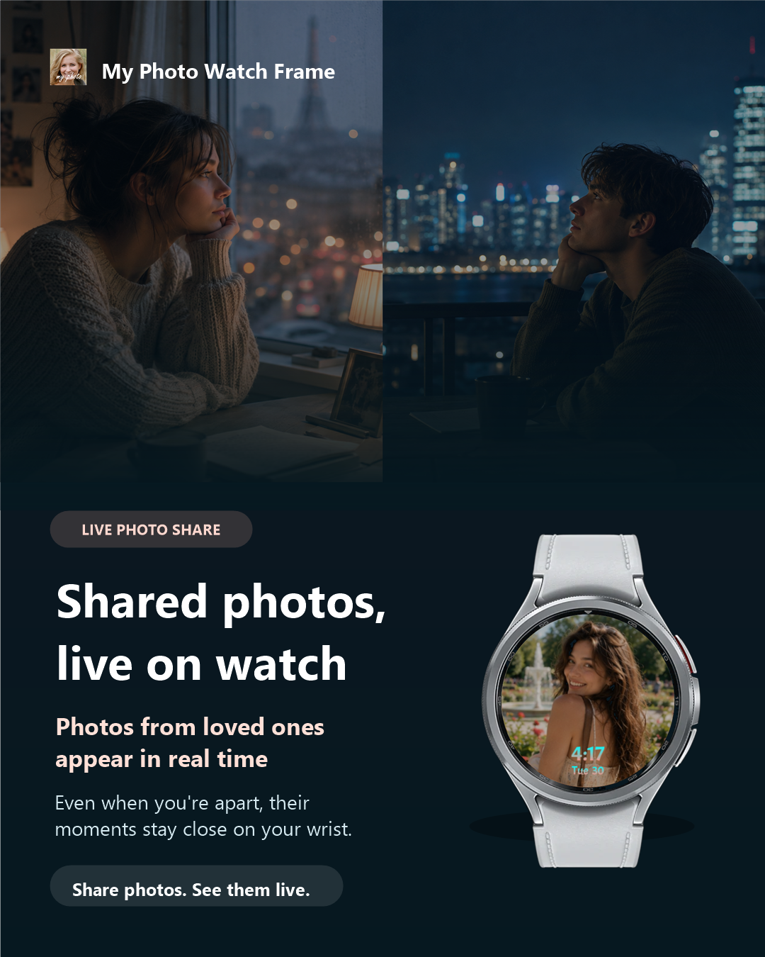 Live Photo Share: las fotos que comparte un ser querido aparecen en directo en tu reloj Wear OS