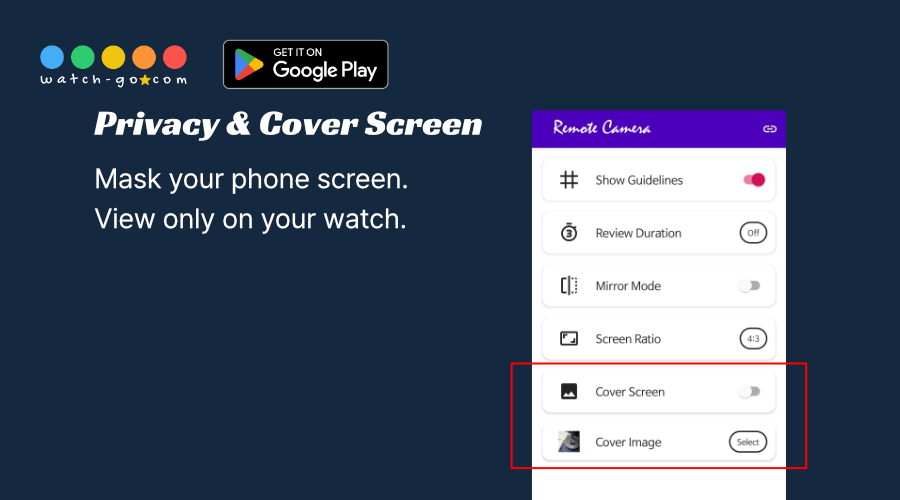 Privacy Cover Screen Mode